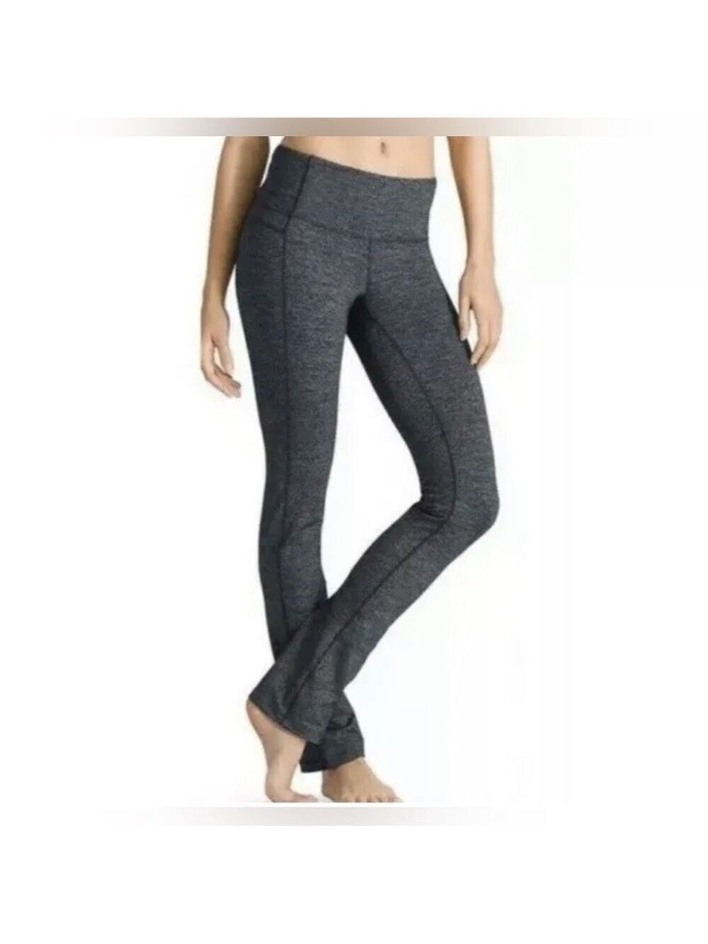 ATHLETA Women’s Powervita Straight Up Yoga Pant Space Dye Grey Size XS